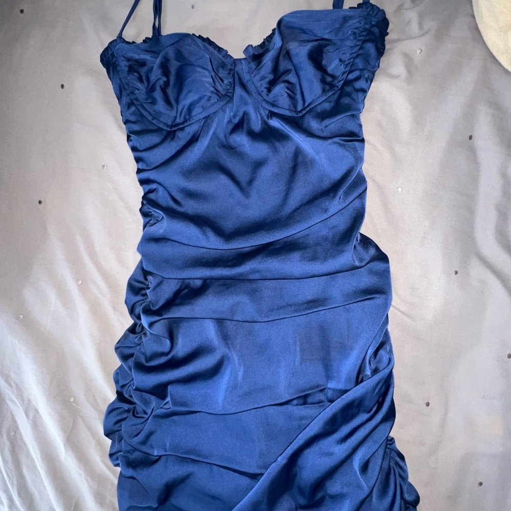 Navy blue fashion nova mini dress!